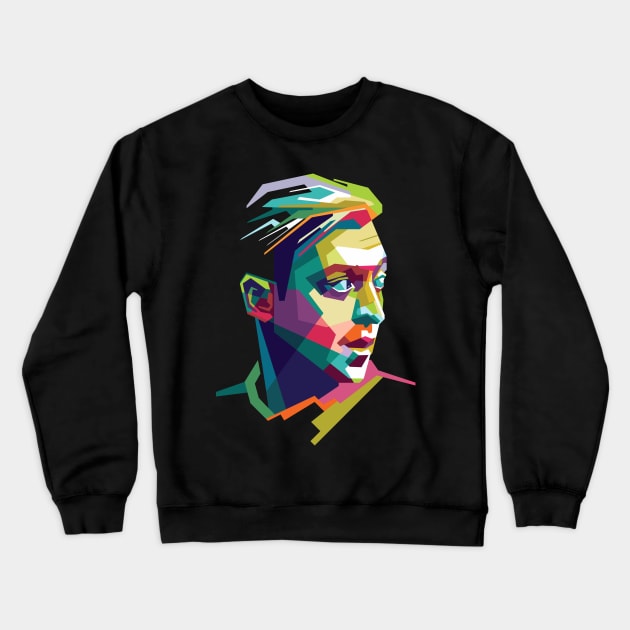 Football Player Crewneck Sweatshirt by Alkahfsmart